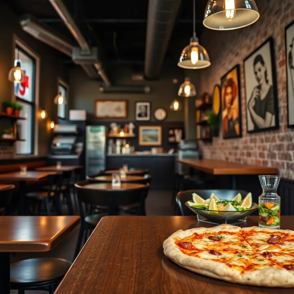 Classic Margherita pizza with fresh basil and melted mozzarella on a stone-baked crust